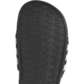 Adidas Adilette Cloudfoam Ultra Stripes Diapositives Femme S80420 blanc noir 1