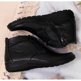 Bottes en cuir noir isolées Helios 612-2 noir le noir 6