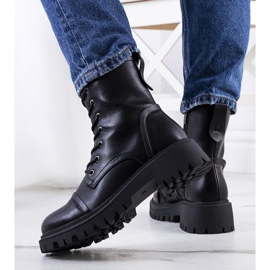 PA1 Bottes de randonnée noires sur une semelle haute Rukit le noir 1