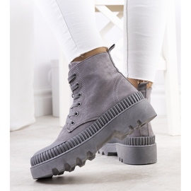 PA1 Baskets en éco-daim Devost Gris 2