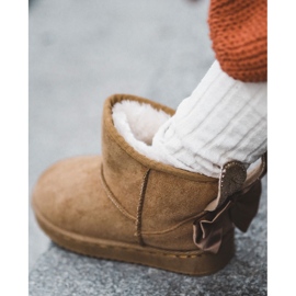 Bottes De Neige Chaudes À Nœuds Fille Camel Meriva brun 1