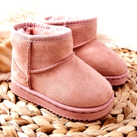 Bottes de neige isolées. Bottes roses des filles 20213-D 3