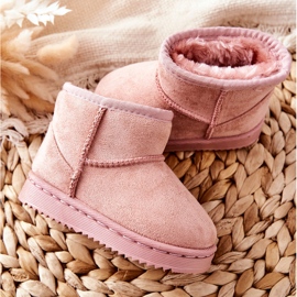 Bottes de neige isolées. Bottes roses des filles 20213-D 2
