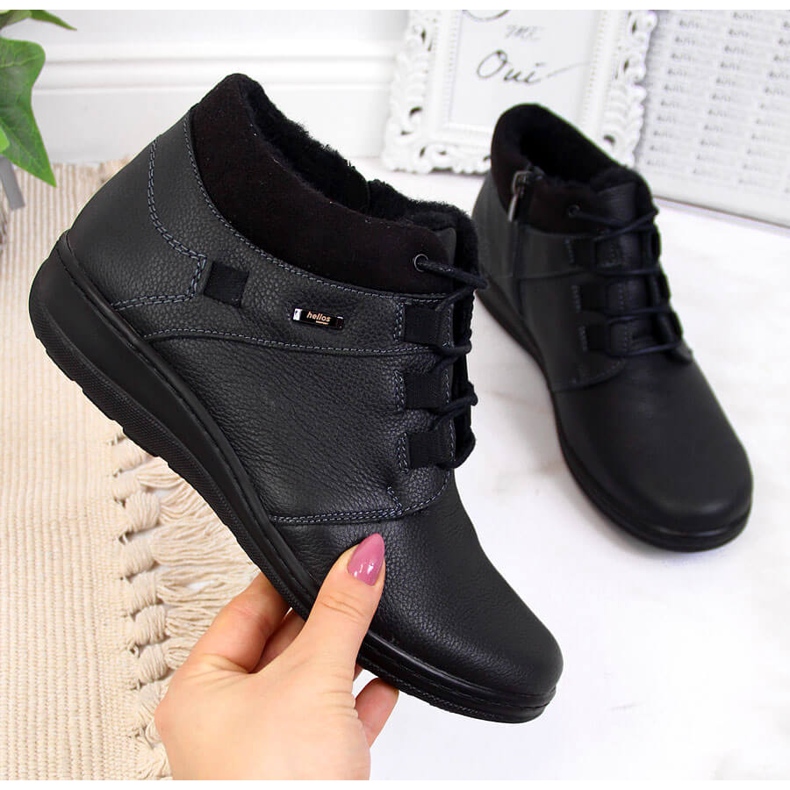 Bottes isolées femme cuir noir Helios 521 2