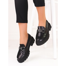 Mocassins femme Shelovet noir 1