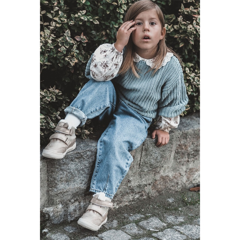 Bottes Chaudes Enfant Avec Velcro Big Star KK374189 Beige-Or brun 1