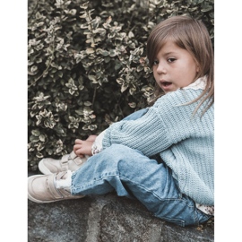 Bottes Chaudes Enfant Avec Velcro Big Star KK374189 Beige-Or brun 2