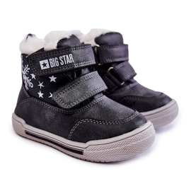 Bottes Chaudes Enfant Avec Velcro Big Star KK374191 Noir le noir 1