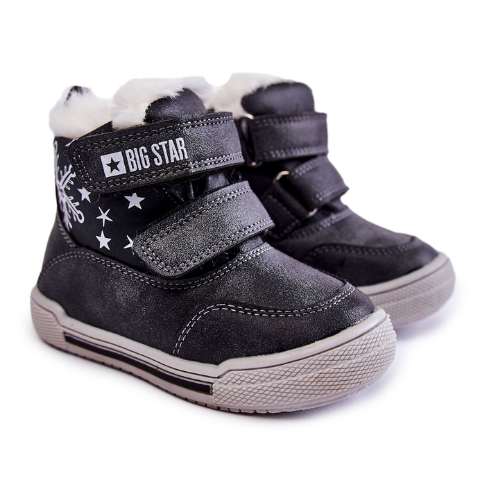 Bottes Chaudes Enfant Avec Velcro Big Star KK374191 Noir 1