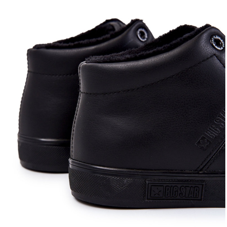 Baskets en cuir classiques pour hommes Big Star KK174348 Noir 1