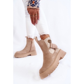 PS1 Bottes Chaudes Suede Workers Beige Magnis 2