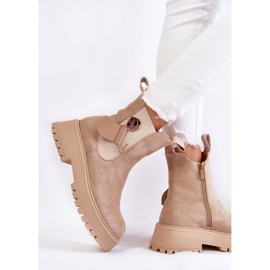 PS1 Bottes Chaudes Suede Workers Beige Magnis 3
