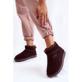 Bottes de Neige Basses en Daim pour Femme Marron Shelie brun 2