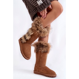 FS1 Bottes De Neige Chaudes En Daim Femme Camel Balvin brun multicolore 3