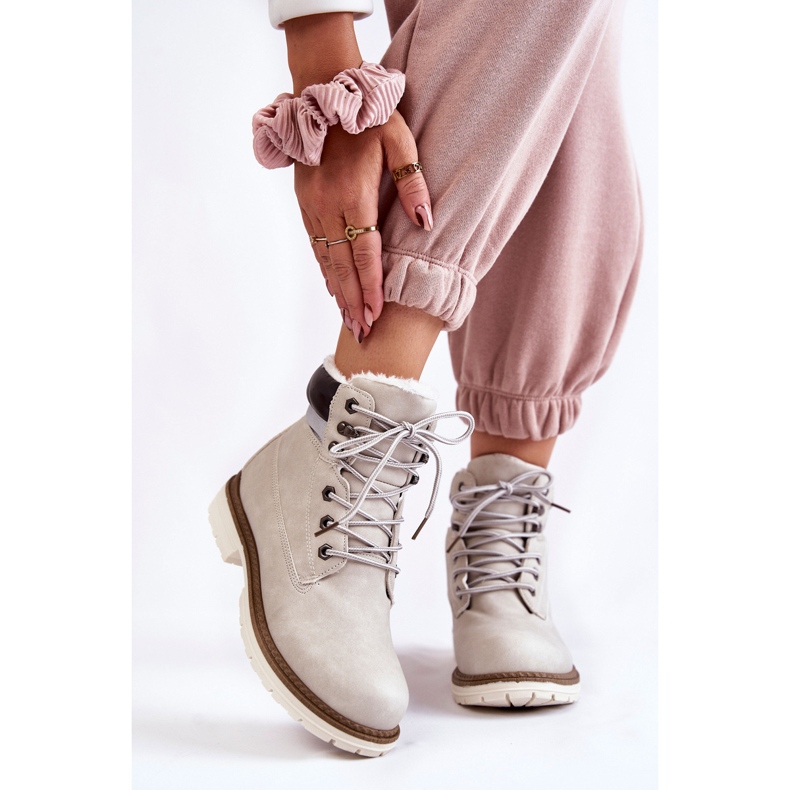 Bottes Chaudes Femme Gris Clair Lonne 1