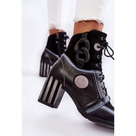 Bottes en cuir pour femmes Maciejka 05599-01 Noir le noir multicolore 4