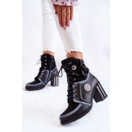 Bottes en cuir pour femmes Maciejka 05599-01 Noir le noir multicolore 2