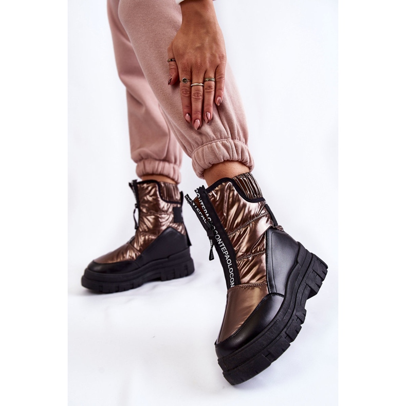 Vinceza Bottes de neige confortables pour femme, marron et noir Elodia brun le noir multicolore 2