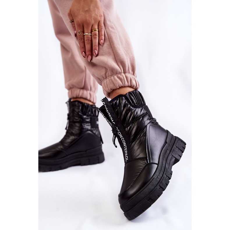 Vinceza Bottes de Neige Confortables Femme Noires Elodia 2