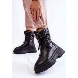 Vinceza Bottes De Neige Hautes Pour Femmes Avec Fermeture Éclair Noir Moira 2