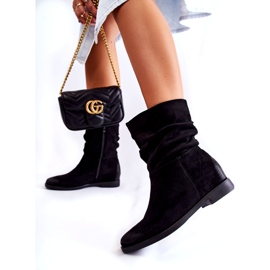 PG1 Bottines Femme Daim Noir Venis CH2180 le noir 4
