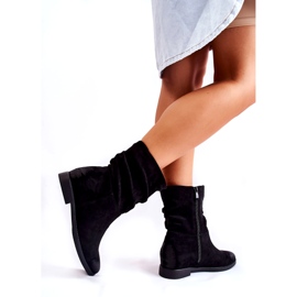 PG1 Bottines Femme Daim Noir Venis CH2180 le noir 1