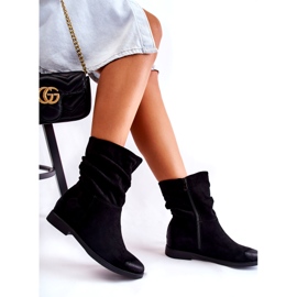 PG1 Bottines Femme Daim Noir Venis CH2180 le noir 3