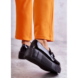 PL5 Chaussures en cuir à la mode sur la plateforme Black Marsol le noir 3