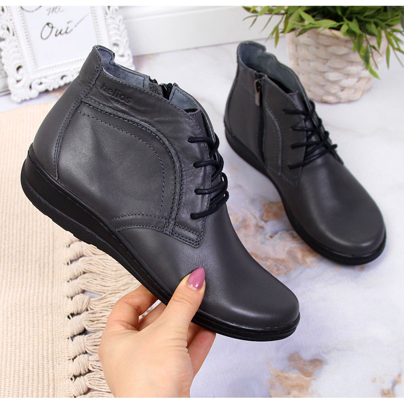 Bottes en cuir isolées grises Helios 612-2 1 Bottes en cuir isolées grises Helios 612-2 1