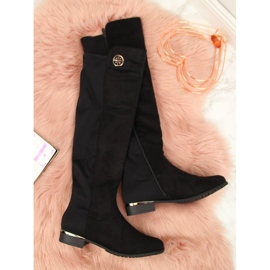 Bottes en daim noir Filippo noir le noir 3