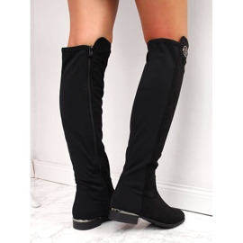 Bottes en daim noir Filippo noir le noir 4