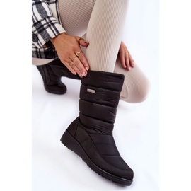 Bottes de neige compensées chaudes noires Calena le noir 1