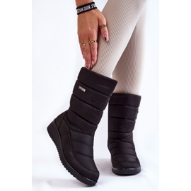 Bottes de neige compensées chaudes noires Calena le noir 3