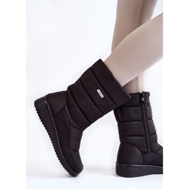 Bottes de neige compensées chaudes noires Calena le noir 4