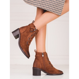 Bottines femme marron brun 1