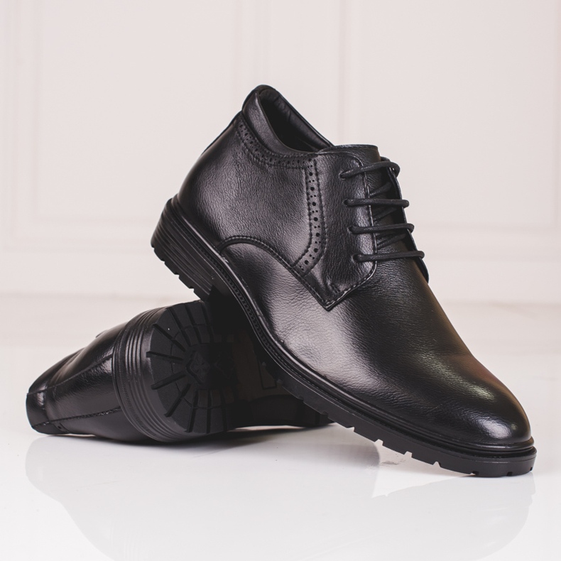 Chaussures pour hommes en cuir écologique Shelovet noir 1