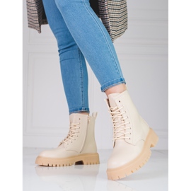 Bottes pour femmes beiges avec une fermeture éclair Shelovet 1 Bottes pour femmes beiges avec une fermeture éclair Shelovet 1