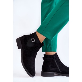 PJ1 Bottillons chauds en daim pour femmes Jodhpur Noir Janette le noir 5
