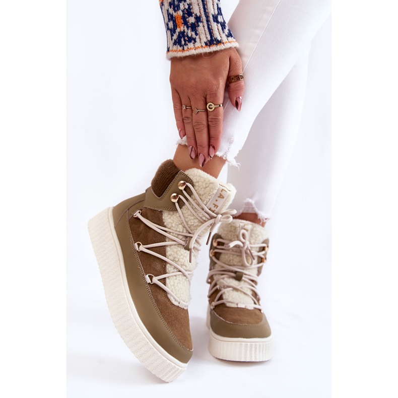 PL4 Bottes de Neige Femme La.Fi 280072KH-QN Marron-Vert brun 1