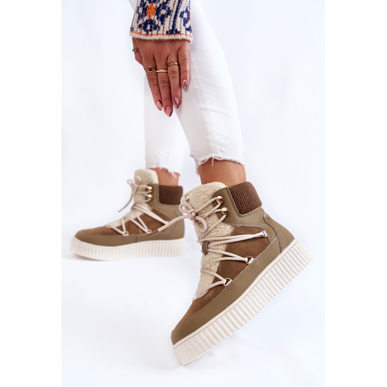 PL4 Bottes de Neige Femme La.Fi 280072KH-QN Marron-Vert brun 2