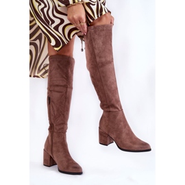 PL4 Cuissardes en daim pour femme La.Fi 270056TA-SU Marron clair brun 3