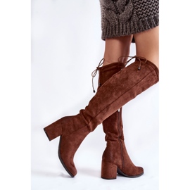 PL4 Cuissardes en daim pour femme La.Fi 270056FX-SU Marron foncé brun 4