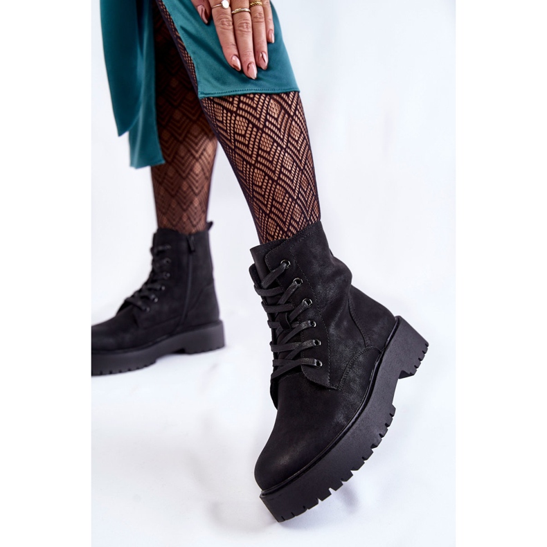 Sergio Leone Bottes à plateforme pour femmes Noir Randi le noir 2