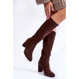 Bottes en daim pour femme Laura Messi 1415 Marron brun 4