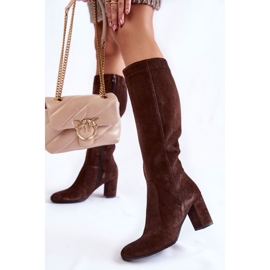 Bottes en daim pour femme Laura Messi 1415 Marron brun 3