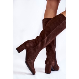 Bottes en daim pour femme Laura Messi 1415 Marron brun 6