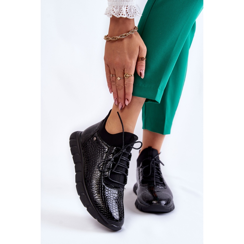 Vinceza Baskets légères à enfiler pour femmes Noir Soroco le noir 1