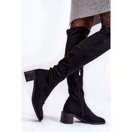 Vinceza Cuissardes en daim pour femme Noir Hessa le noir 4