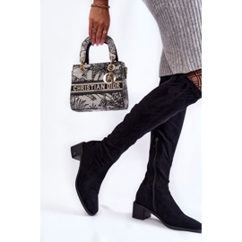 Vinceza Cuissardes en daim pour femme Noir Hessa le noir 3
