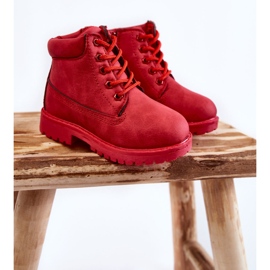 FR1 Bottes de trappeur pour enfant avec fermeture éclair Rouge Dexter 1